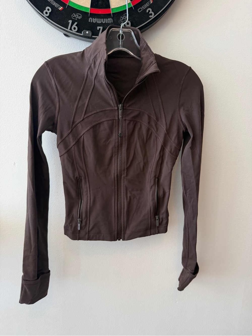 lululemon athletica Brown Zip-Up define nulu Jacket cropped length